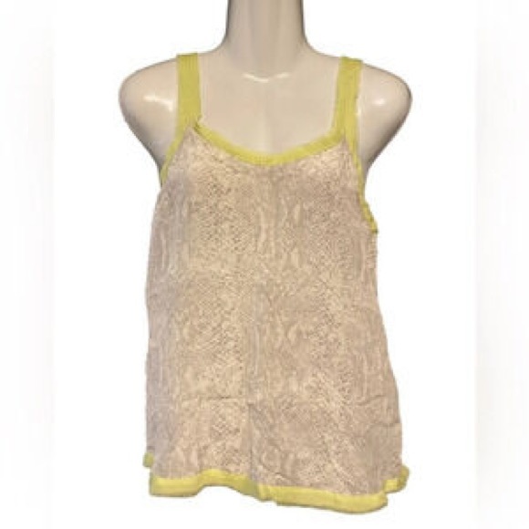 Rebecca Taylor Party Top Blouse Tank Shirt Lime 8 - Picture 1 of 4